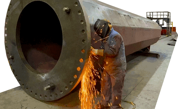Grinding and Welding a Large Steel Base Plate